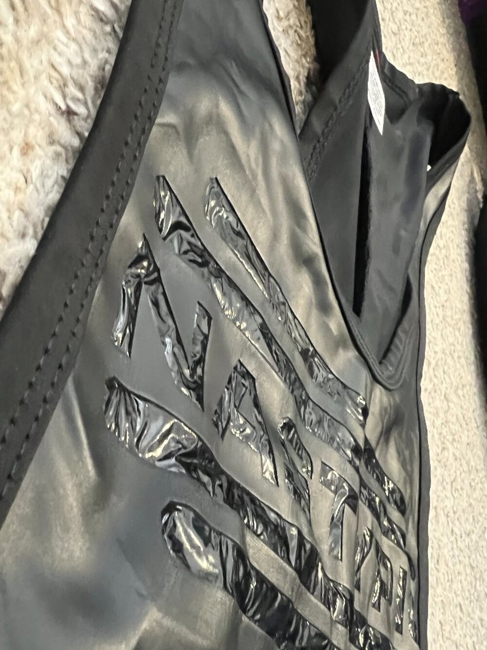 Nasty Pig Contrast Rubber Singlet Black - Picture 4 of 7